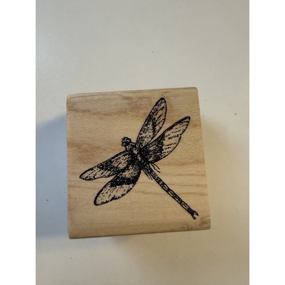 Stampabilities 137224-D Dragonfly Rubber Stamp Insects Bug Garden Nature